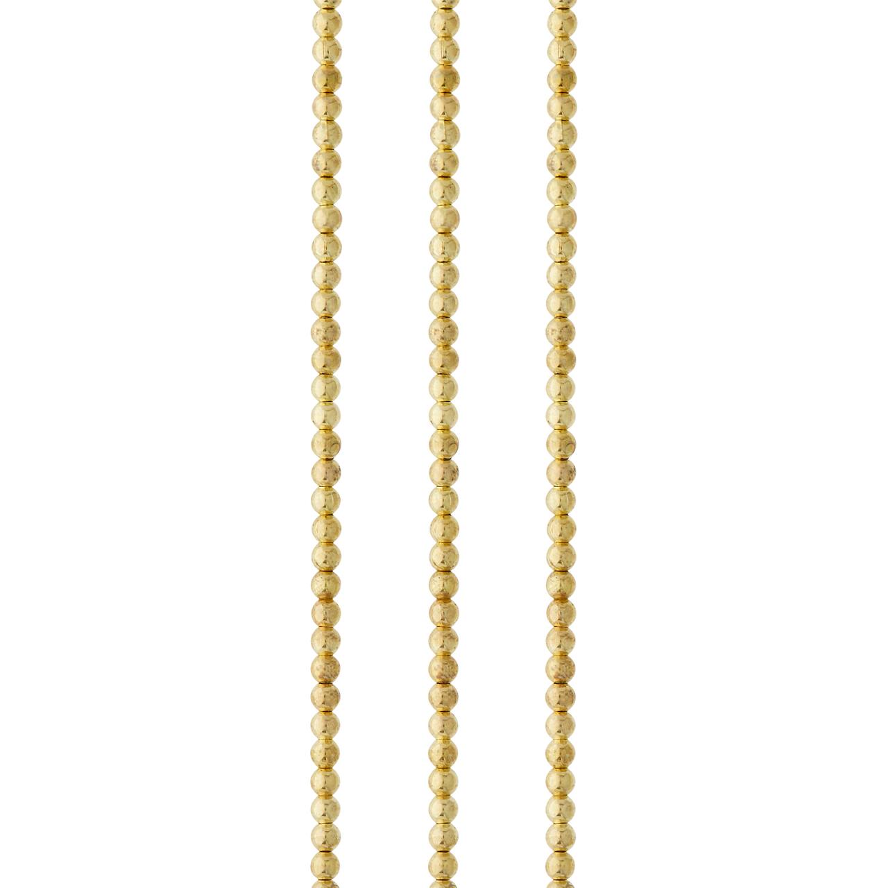 12 Pack: Metallic Gold Round Beads, 3mm by Bead Landing™